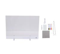 LED Note Board 11.8x8in 7 RGB Lights 4 Lighting Modes Light Up Acrylic Dry Erase Board with 7 Marker Pens Stand Wiping Tool for Parties Birthdays