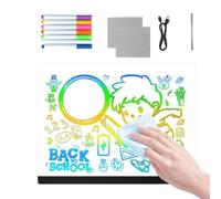 Led Note Board - 7 Colors Dry Erase Touch Control Painting Toys | Led Light Board | for Kids Night Light Home Offices School Holiday Art Painting Coloring Crafts Toys Supplies, Erasable with 7 Markers