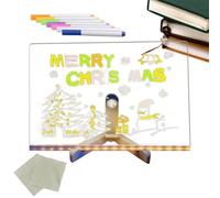 LED Note Board with Colors, Acrylic Drawing Display, Dry Erase Light Up Message Panel, Illuminated Writing, Portable Glow Board for Workplace, Home, Kids