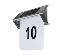 LED Numero Civico Illuminato Solare Acciaio 26 CM Alto IP44 Parete Lampada Zaun