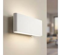 LED Parete Spot Lampada Luce Alluminio Opale Bianco Interruttore Dormire Camera