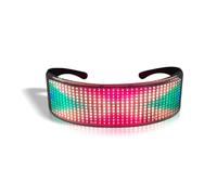 LED ParGlasses BT APP Control LED Light Up Occhiali Lampeggianti Luminosi Luminosi Ricaricabili USB FAI DA TE Animatfor Natale Compleanno ParNightclub