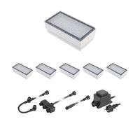 LED pavimentazione pietra Gorgon terra luce da incasso per esterni 20x10cm 12V