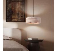 LED Pendant Light dimmable Modern Bedroom Hanging Lamp with remote control Yellow cave stone lampshade Pendant Lamp Height Adjustable Chandelier Living Room Bedroom island bar Light Fixtures(B)
