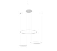 LED Pendelleuchte Cucina Bianco Acciaio 3000 K L: 125 CM Moderno Sala Pranzo