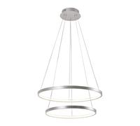 LED Pendelleuchte Cucina Metallo Anelli Argento Ø50 CM 3000 K Sala Sospensione