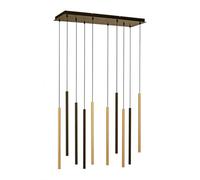 LED Pendelleuchte Sala da Pranzo Nero Ottone L: 89 CM 42 W 3000 K Lampada Cucina