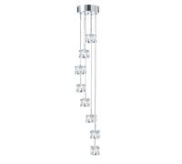 LED Pendelleuchte Sala da Pranzo Vetro Metallo Ø20 CM IN Cromo 5 W Sospensione