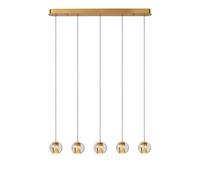 LED Pendelleuchte Vetro Ottone Tavolo da Pranzo 2700 K L: 84 CM Sospensione Sala