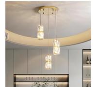 Led Pendent Lamp For Dining Room Luxury Crystal Indoor Lighting Bedroom Bedside Chandelier Kitchen Long Table Modern Gold Decor