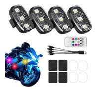 LED per e-bike, 7 colori, RGB, impermeabili, con avviso e telecomando