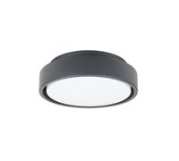 LED Per Esterni Tondo Grigio Scuro Alluminio IP65 Ø20 CM 18 W Parete Balcone