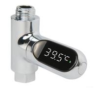 LED per il termometro della doccia che funziona sul principio del flusso d'acqua Schermo regolabile a 360 gradi e visualizzazione della temperatura codificata a colori (B)