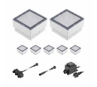 LED per pavimentazione Gorgon luce da incasso a terra per esterni 10x10cm 12V