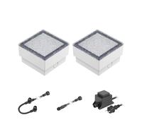 LED per pavimentazione Gorgon luce da incasso a terra per esterni 10x10cm 12V