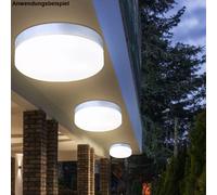 LED Plafoniera 8 W Esterni Vetro Opale Veranda Diametro 24 CM Illuminazione [EEK: F]