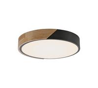 LED Plafoniera Blendarm Legno Ø32 CM Nero 3000 K Camera da Letto Deckenleuchte [EEK: F]