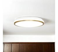 LED Plafoniera Deckenleuchte Ø 28 CM Rotondo 4000 K Bianco Neutro Oro Bagno [EEK: F]