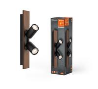 LEDVANCE DECOR SPOT MERCURY 2 x 3,4W, 460lm, aspetto legno, nero, faretto, teste