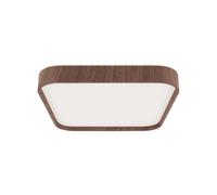 LED Plafoniera IP44 4100 K B:33 CM Simil Legno Bianco Deckenleuchte Bagno