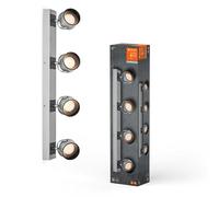 LED Plafoniera Lampada Decoro Spot Giove Argento 4 X 5,5W 2000lm Bianco Caldo [EEK: F]