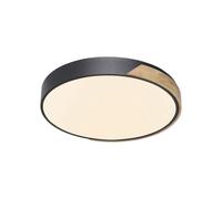 LED Plafoniera Legno Nero Camera Ø51 CM 3800 Lm Deckenleuchte Dimmerabile