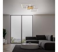 BRILONER - Plafoniera LED Dimmerabile Lampadario Girevole Cornice LED Color Oro 763 x 368 x 73 mm
