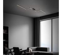 LED Plafoniera Nero 227cm 24W Bianco Caldo Regolabile Effetto Glitter Backlight [EEK: E]