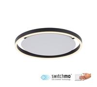 LED Plafoniera Rotondo Ø 39,3cm Antracite Bianco Metallo 3000 K Dimmerabile