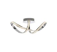 LED Plafoniera Soggiorno IN Cromo L: 65 CM 3000 K 2500 Lm Deckenleuchte Dimmbar