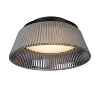LED Plafoniera Vetro Grigio Fumo Pranzo Ø35 CM 2900 K Deckenleuchte Blendarm