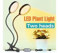 LED Plant Grow Light Full Spectrum USB Vegs Growth Fill Lamp 360 ° regolabile a collo d'oca dimmerabile temporizzazione Auto On/Off con Clip 5V