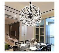 LED Post-Modern Tree Branch Chandelier Creative Personality Art Circle Designer Fashion Store Dining Room Chandelier Lighting Modern LED Chandelier (Silverwarmwhite 18Heads80W)
