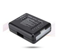 LED Power Supply Tester - 4PIN/6PIN/8PIN/20Pin/24Pin Misuratore alimentazione PC per PSU/ATX/SATA/HDD con spia luminosa, Nero