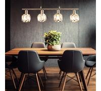LED Pranzo Lampada a Sospensione Vetro Cristallo Altezza Regolabile Coprire [EEK: G]