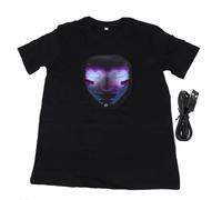 LED Programmable T-Shirt with Bluetooth, Customizable Patterns, APP Control Colorful Glow Shirt for Party, Raves, Concerts and Events
