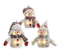 LED pupazzo di neve 3ass a batteria, 11 x 11 x 15 cm, bianco caldo