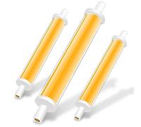 LED R7S 118mm 30W Nuovo Dimmerabile, Lampadina R7S LED 118mm Equivalenti a 300W Lampada Alogena, COB LED Lineare Lampadine, Nessun Sfarfallio, Illuminazione Fascio 360°,Warm White 3pcs,118mm 30w