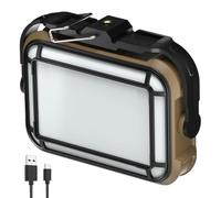 LED Rechargeable Work Light, LED Reflector Spotlight Adjustable Color Temperature Portable Construction Lamp Mobile Charging Bank Solar-Powered Work Light Camping Mechanic Repair Lights