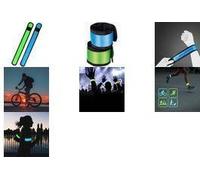 LED-reflexband Slap-wrap 2-pack Blå + Grön