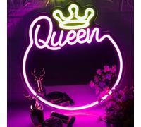 LED Regina Del Neon,Luce Colorate Luminoso e Morbido Camera Per Bambini Ragazza Regalo Dormitorio Bar Negozio Caffè Salone Ufficio Lounge Illuminazione Controllabile