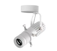 LED regolabile apertura forma riflettore, bianco 7w soffitto scrivania o parete lampada accento, 4000K superficie montata luce spot per concerto museo galleria d'arte mostra arte direzionale