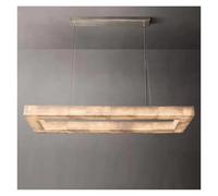 Led Retro American Marble Black Silver Ceiling Chandelier For Living Room