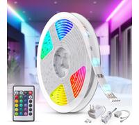 LED rgb 5m Strisce LED telecomando colorata accorciabile adesiva luci led camera