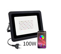 LED RGB FILLIGLIO 5 0W/100W RGB Bluetooth alla luce inondazione App Spotlight Smart Floodlight Spotlight LED IP68 Luce della rondella a parete(Black shell,50W)