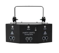 LED RGB Laser Luce DJ Proiettore Disco Illuminazione Palcoscenico con telecomando per faretto ad effetto Halloween Natale Club Party Effetto Luce con un supporto regolabile a 180° 9 Eyes