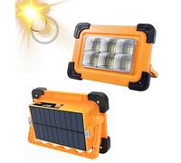 LED RICARICABILE 30W PANNELLO SOLARE LUCE DA LAVORO PORTATILE FARETTO CANTIERE [EEK: A+++]