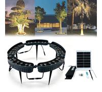 LED Ring Tree Light, LED Surrounding Colored Landscape Lighting Tree Spotlight, IP65 Waterproof Trees Up Lights with Ground Stake, Landscape Spotlights for Yard Garden Pathway (White,5lights)