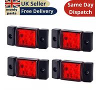 LED Rosso Riflettente Superficie Lampada 4 Pezzi 12-24V Profilo Post. Luci Bus