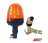 LED Rotante Ambra Faro Flessibile din Palo Giunto Filo Supporto Allarme Luce #C